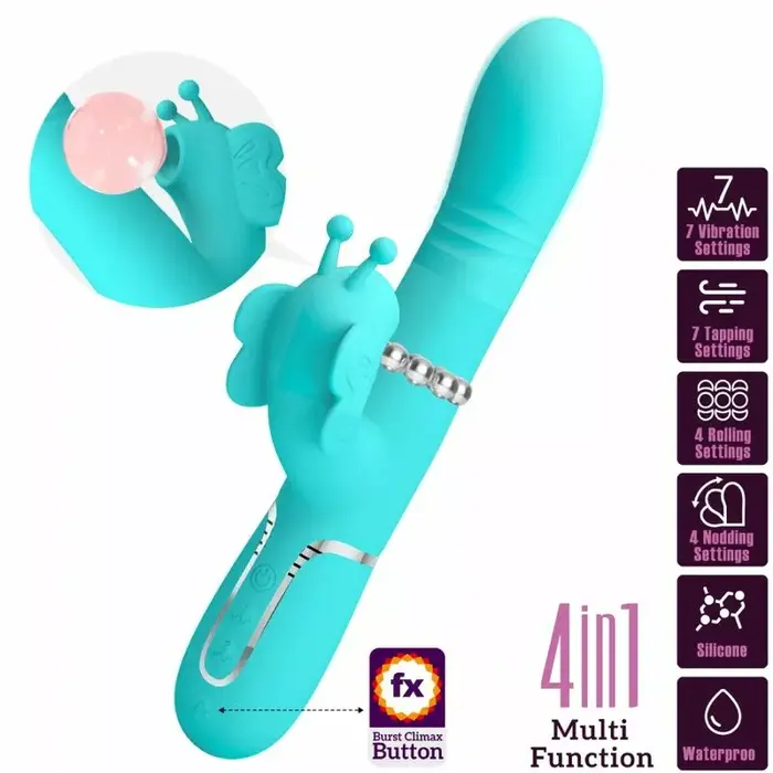 Vibrator pretty love Multifunction Rabbit 4-in-1 Butterfly Photo 10