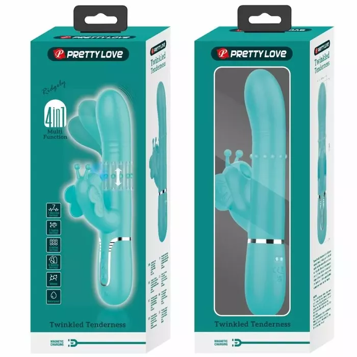 Vibrator pretty love Multifunction Rabbit 4-in-1 Butterfly Photo 11