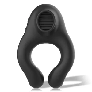 Penis Attachment ARMONY SILICONE VIBRATOR RING 3 MOTORS RECHARGEABLE BLACK - GOLD
