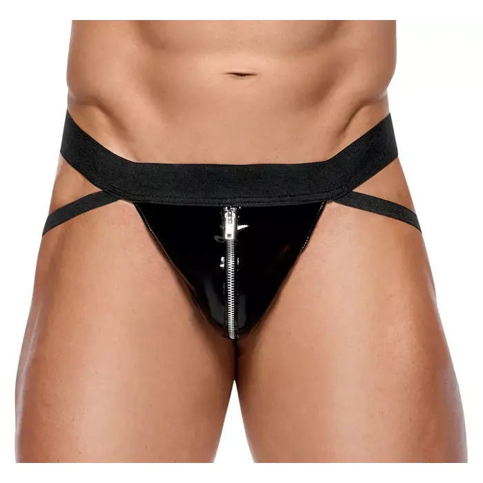Jockstrap Black Level Male Vinyl Jock Men 2XL Photo 2