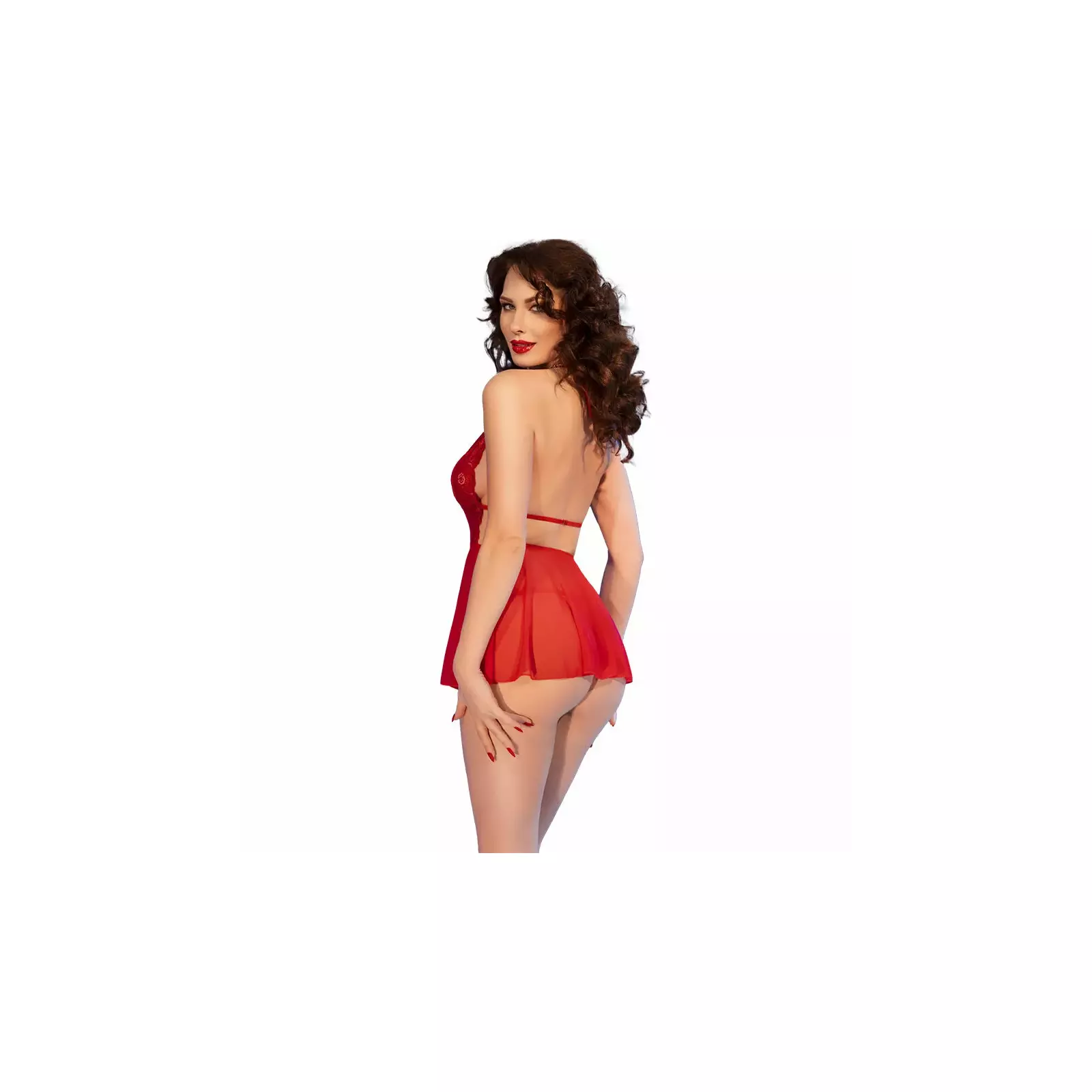 Babydoll & Thong Chilirose XL CR 4720 Photo 2