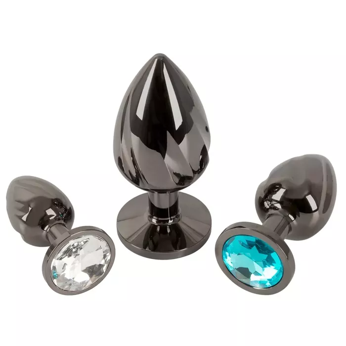 Набор анальных плагов ANOS Diamo — металл, конические Photo 7