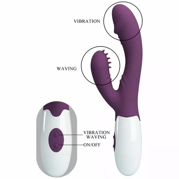 Vibrator Pretty Love Andre Rabbit — divējādas stimulācijas silikons Photo 8