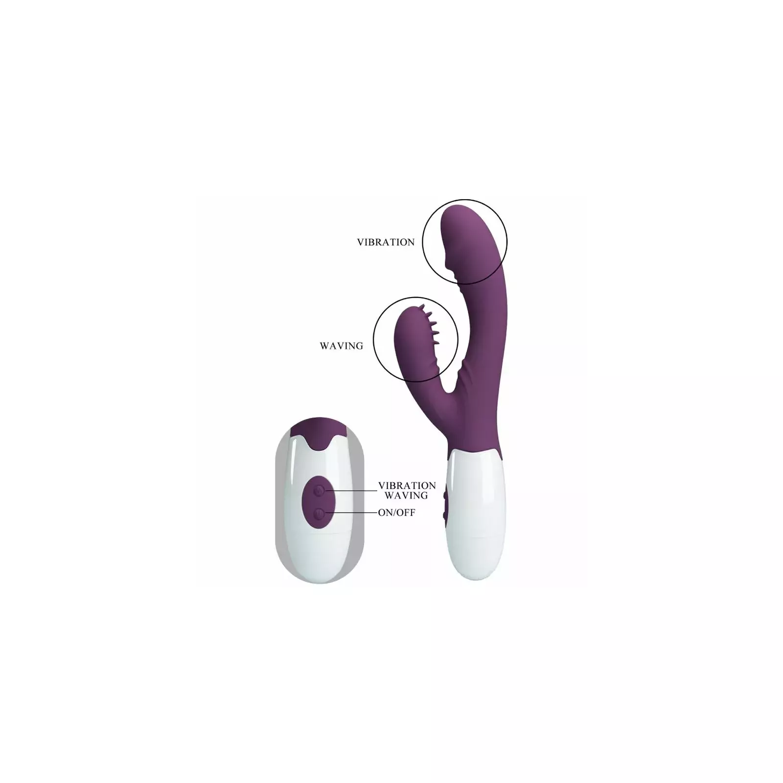 PRETTY LOVE Butterfly Kiss Rabbit Vibrator D-239771 Photo 8