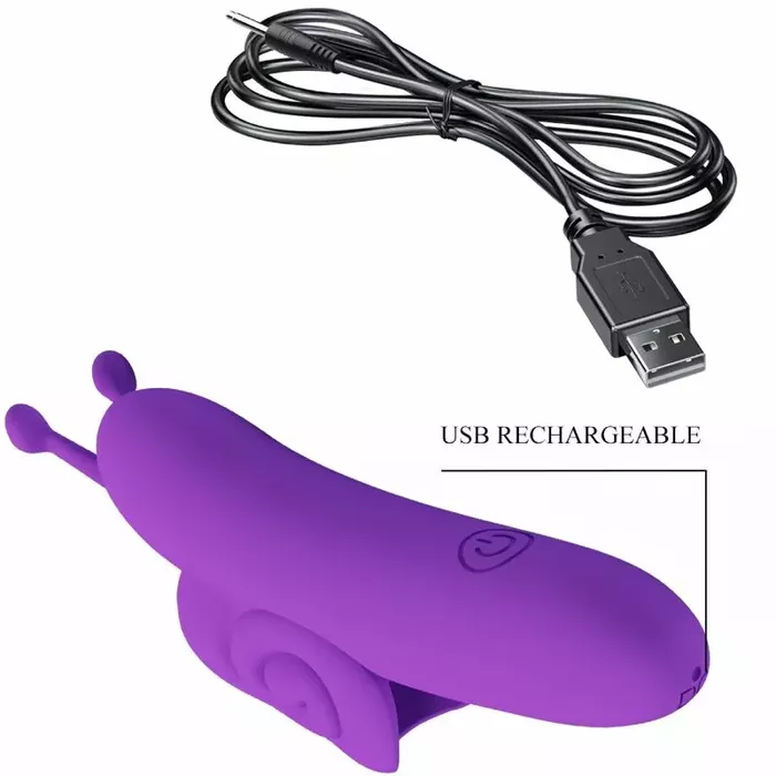 Finger stimulator Pretty Love Snail Powerful Purple Photo 7