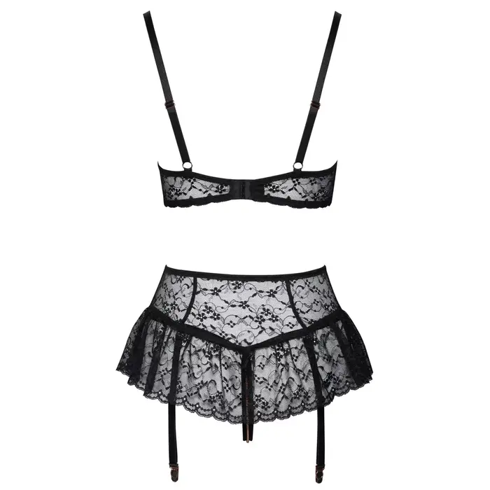 Lingerie set abierta fina 85C/L — shelf bra & suspender skirt Photo 10