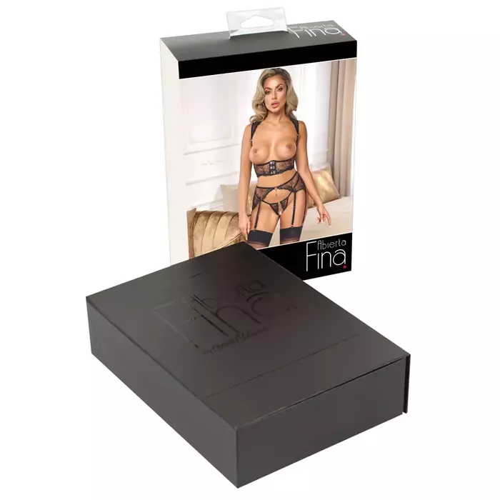 Lingerie set abierta fina Embroidered Set XL Photo 11