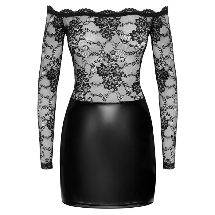 Noir мини-платье из кружева и powerwetlook — размер S Photo 4