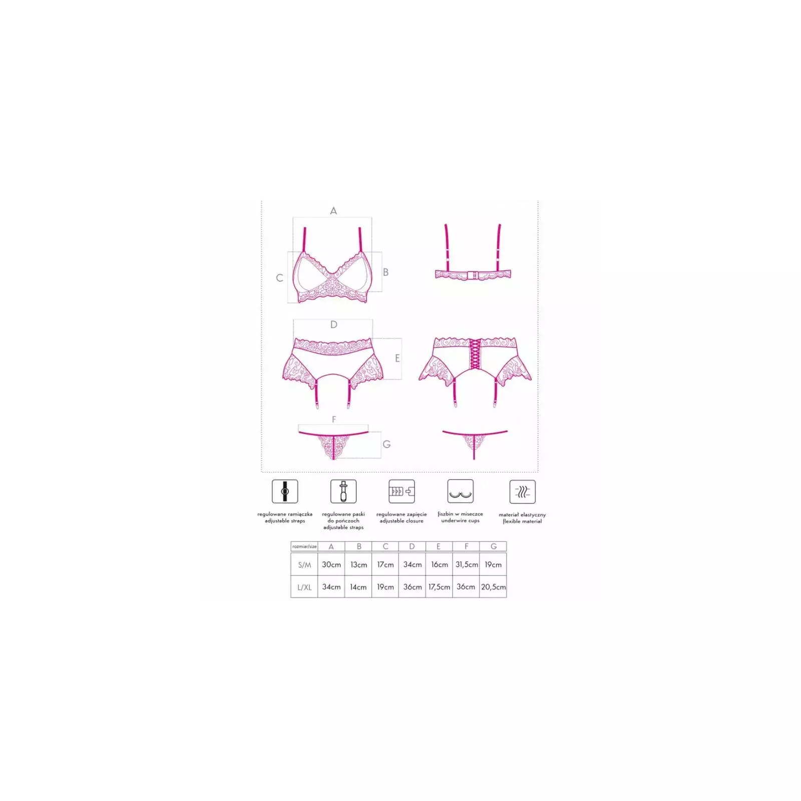 Lingerie LIVCO CORSETTI FASHION S/M NAHIR LC 20214 Photo 4