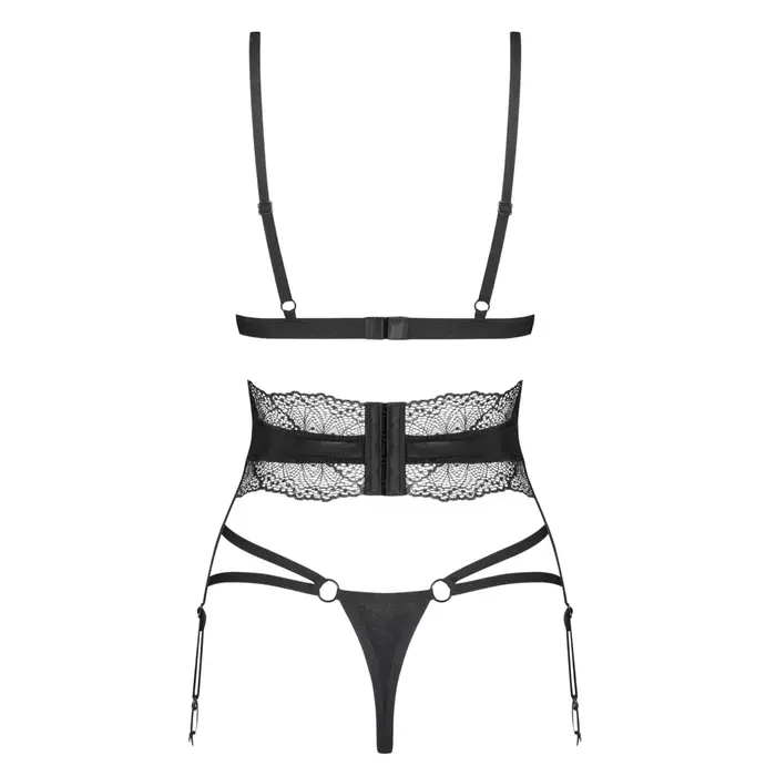 Комплект OBSESSIVE Lobellis — бюстгальтер стринги пояс M/L Photo 7