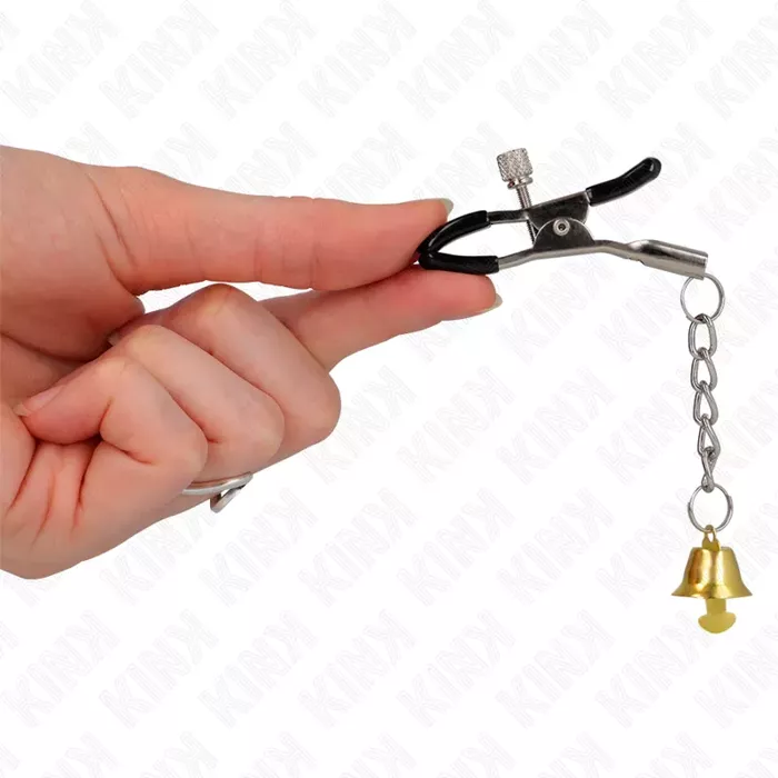 Krūšu skavas KINK Gold Bell regulējamas metāla skavas Photo 4
