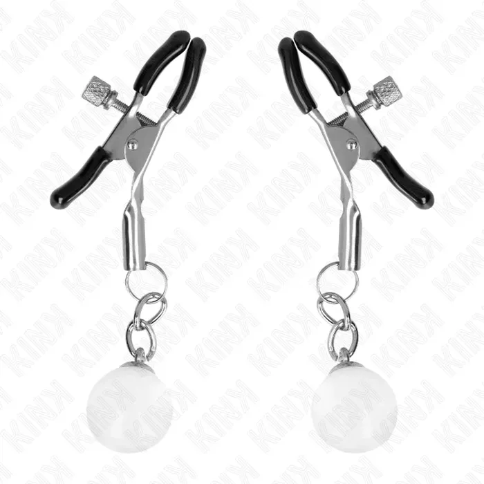 Зажимы для сосков KINK Glass Bead — 6 см Photo 2