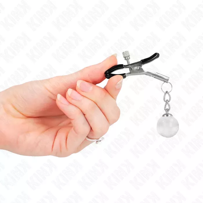 Зажимы для сосков KINK Glass Bead — 6 см Photo 4