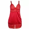 SUBBLIME Satin Babydoll with Lace, Red S/M Photo 4