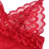 SUBBLIME Satin Babydoll with Lace, Red S/M Photo 8
