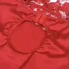 SUBBLIME Satin Babydoll with Lace, Red S/M Photo 10