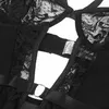 Боди-тедди SUBBLIME с подвязками и кружевом - черный L/XL Photo 11