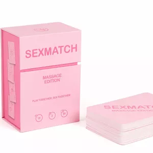 Pieaugušo galda spēle SECRETPLAY SEXMATCH Massage Edition — pāru intimitātes spēle ar masāžas kārtām