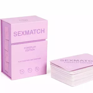 Kāršu priekšspēles spēle SECRETPLAY SexMatch Foreplay Edition — pāru lomu spēļu komplekts ar darbību un izaicinājumu kartītēm