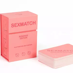 Saistīšanās tematikas ballīšu spēle SECRETPLAY SEXMATCH BONDAGE EDITION — scenāriju kārtis konsensuālai ierobežošanai un lomu spēlēm