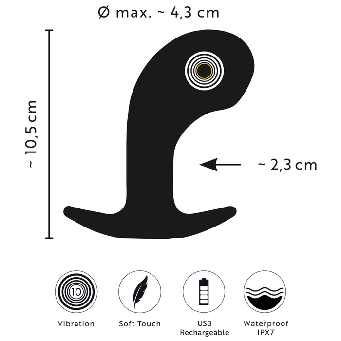 ANOS Big Head Prostate Plug — силиконовая простатическая пробка Photo 12