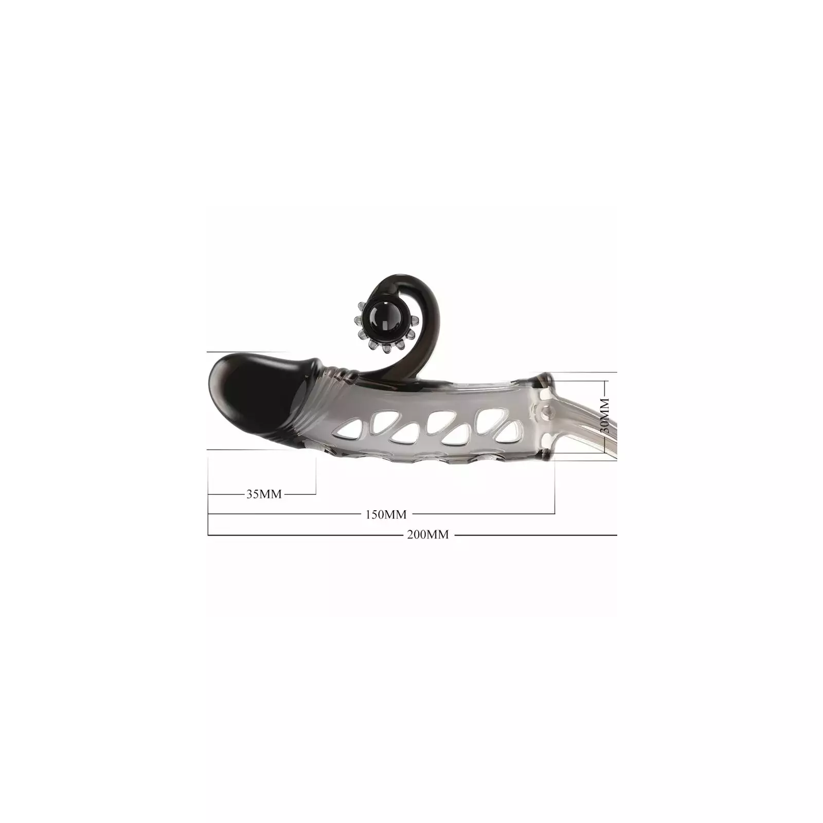 Penisa stiprinājums Romance Melna Pagarināta Stiprinājums D-240549 Photo 6