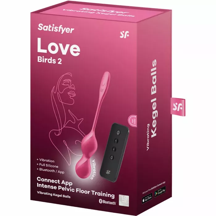 Kegel balls SATISFYER Love Birds 2 — silicone, app Photo 5