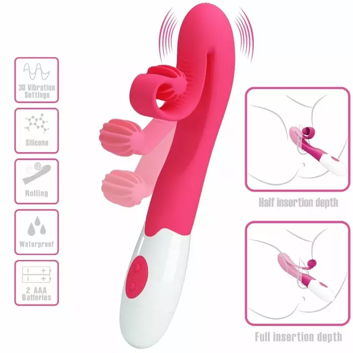 ROMANCE Pink Vibrator and Stimulator - 30 Speeds Photo 5