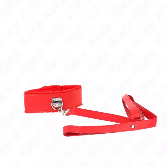 KINK Necklace with Leash 116 см — Model 4 Red Photo 2