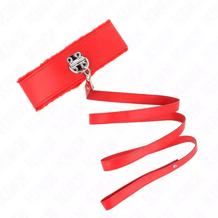 KINK Necklace with Leash 116 см — Model 4 Red Photo 4