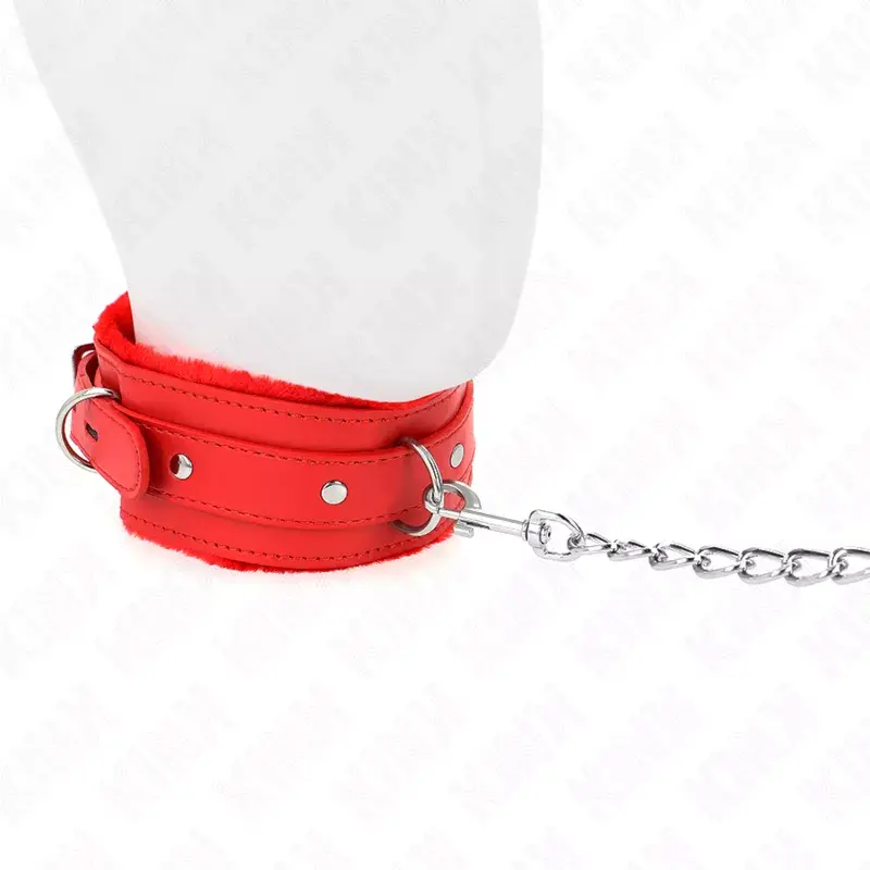 KINK Collar with Leash 65 cm - Red Photo 5