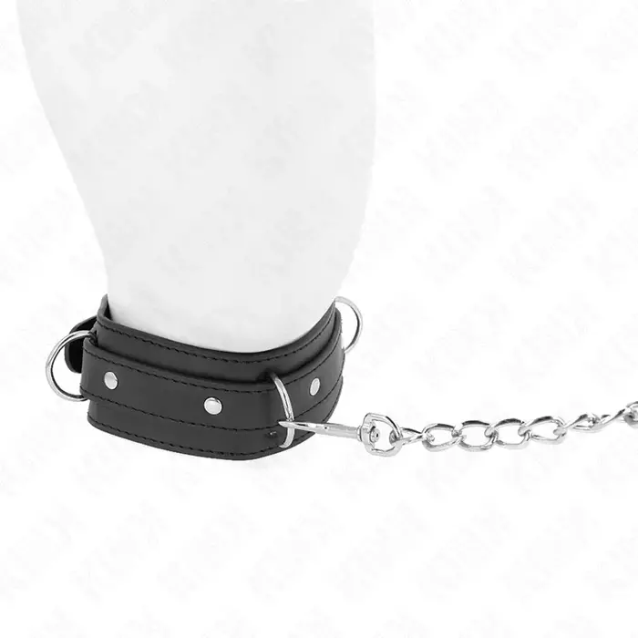 KINK Collar with Leash 65 cm — 3 gredzenu regulējamā apkakle Photo 3