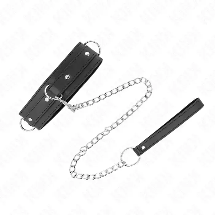 KINK Collar with Leash 65 cm — 3 gredzenu regulējamā apkakle Photo 4