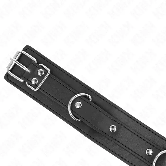 KINK Collar with Leash 65 cm — 3 gredzenu regulējamā apkakle Photo 5