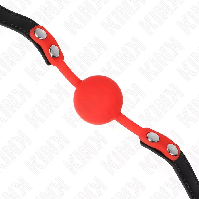 Mēles aizbāznis KINK SARKANS 4 cm ar siksnu 60×2 cm Photo 3
