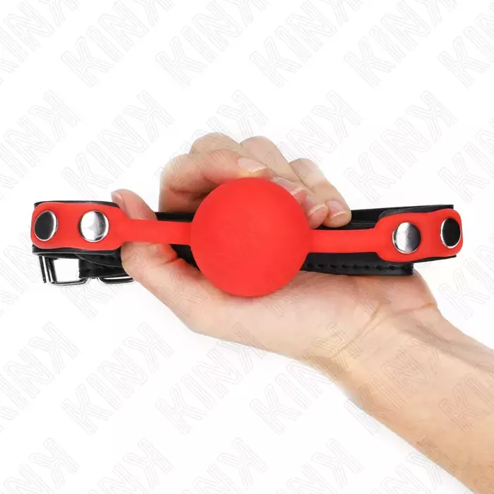 Mēles aizbāznis KINK SARKANS 4 cm ar siksnu 60×2 cm Photo 4