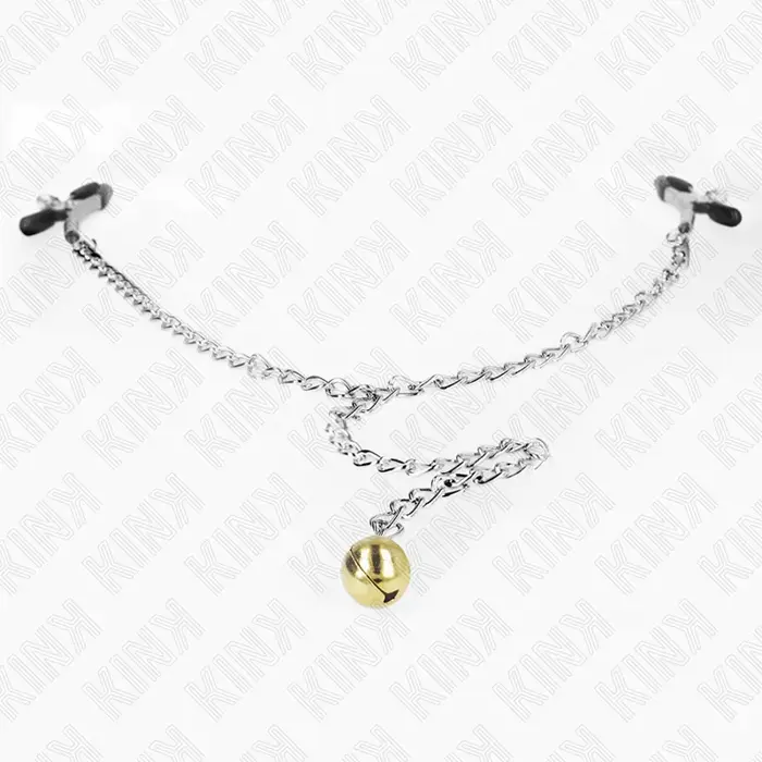 Nipple clamps KINK with bell — 30 cm chain Photo 3