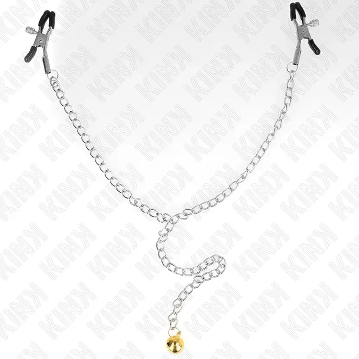 Nipple clamps KINK with bell — 30 cm chain Photo 4