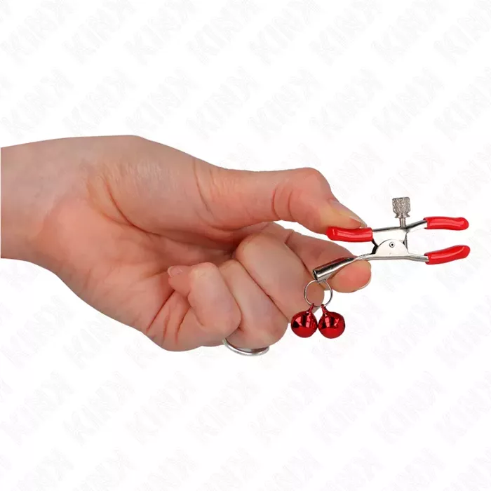 Зажим для сосков KINK Red Double Bell 6 см Photo 4