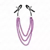 Nipple clamps KINK with 3 chains — purple Photo 2