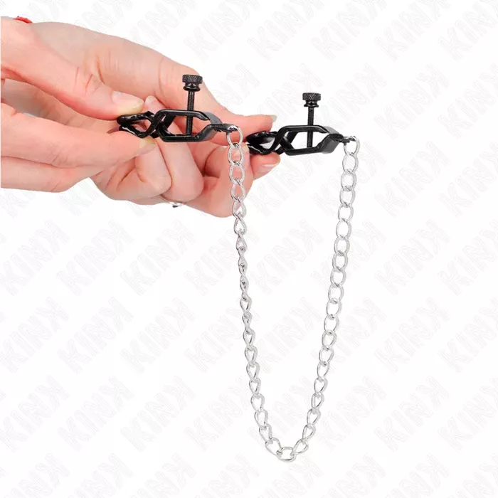 Krūšu galu skavas KINK Flat Chain Silver 30 cm Photo 4