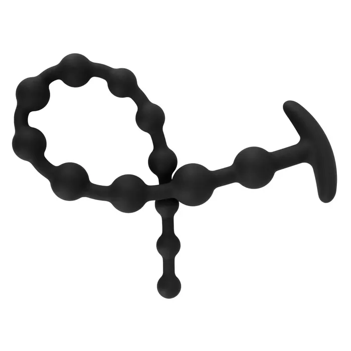 Anal beads Black Velvets — silicone tapered 50 cm Photo 5