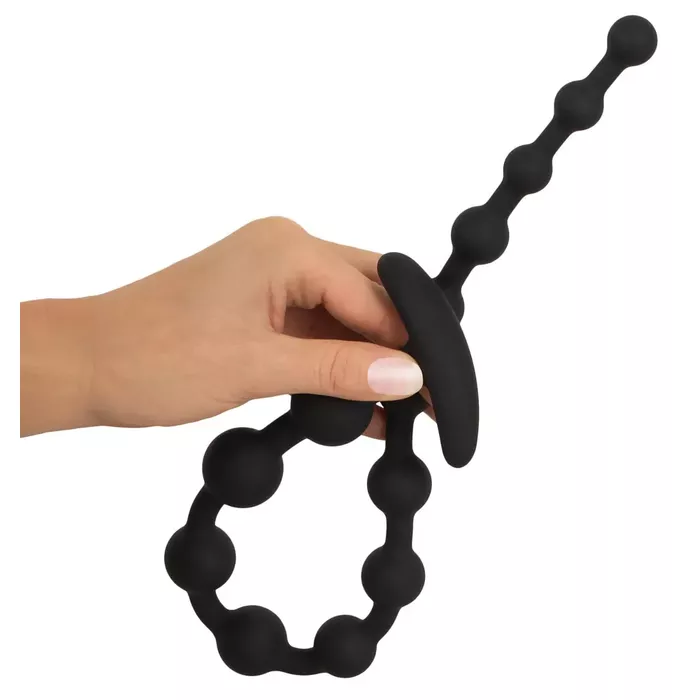 Anal beads Black Velvets — silicone tapered 50 cm Photo 6