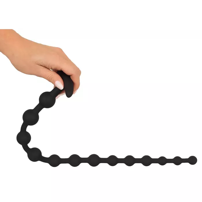 Anal beads Black Velvets — silicone tapered 50 cm Photo 7