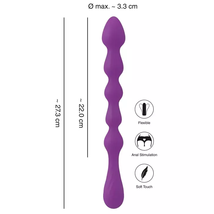 Anālās krelles You2Toys Purple — koniskas silikona 27,3 cm Photo 5