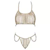 Lingerie set Cottelli Collection Top Set Chain Gold Photo 5