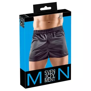Мужские боксеры Svenjoyment модель 21333501701 размер S, чёрные, сатин, эластичный пояс, передняя застёжка, 100% полиэстер
