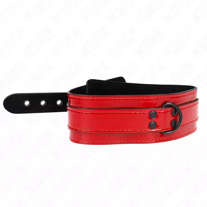 Adjustable Necklace collar KINK COLLAR & GAG – Wine Red Photo 2