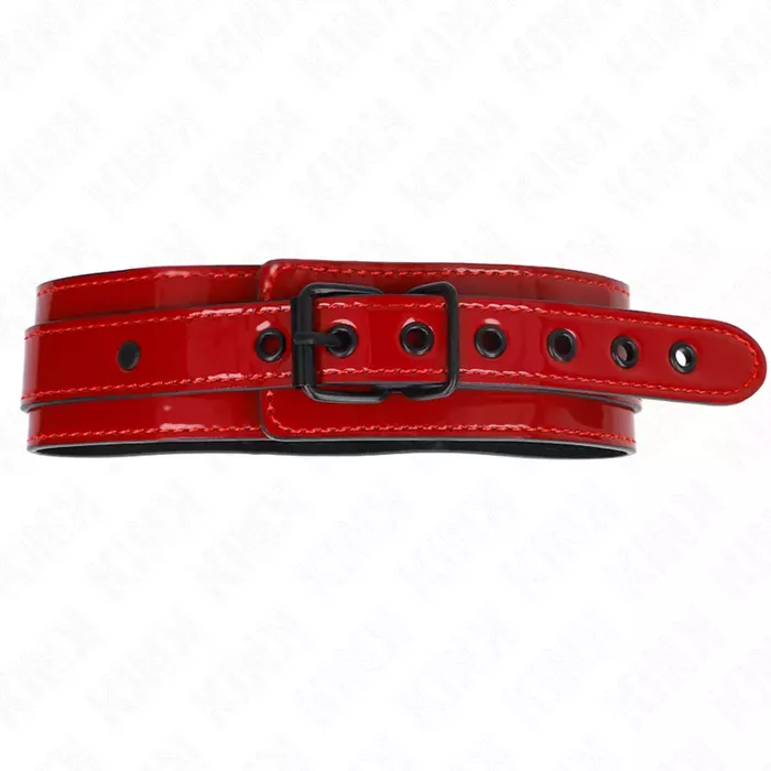 Adjustable Necklace collar KINK COLLAR & GAG – Wine Red Photo 3