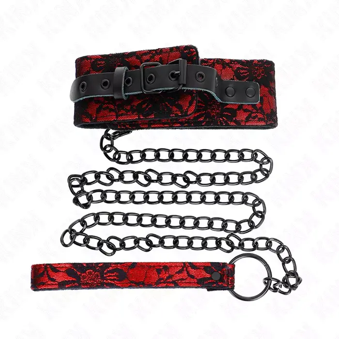 Leather belt necklace KINK COLLAR & GAG 105 cm Photo 2